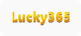 Winbox Lucky365 logo with shiny gold text on white background
